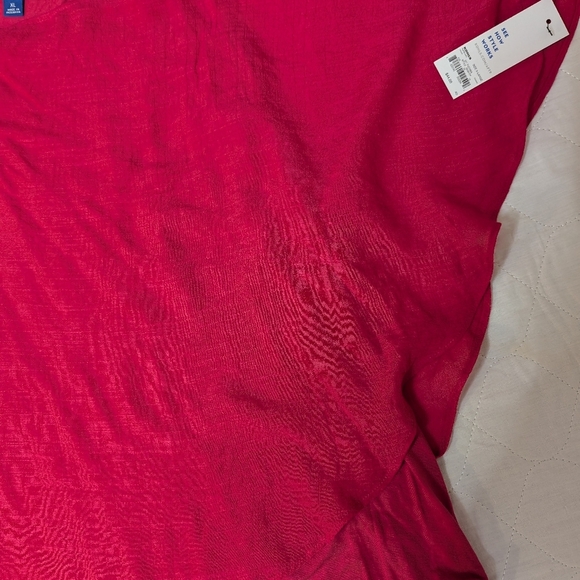 Apt 9 Bright Pink Blouse With Tank Top Layer Flutter Sleeve Size XL NWT MSRP $44 - Picture 4 of 5